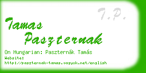 tamas paszternak business card